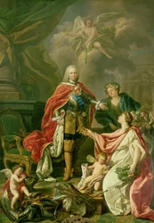 Ferdinand VI (1713-59) as Patron of Arts and Sciences, 1754
